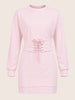 Women's Pink Relaxed Fit Solid Casual Dress