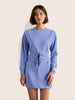 Women's Blue Relaxed Fit Solid Casual Dress