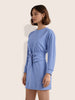 Women's Blue Relaxed Fit Solid Casual Dress