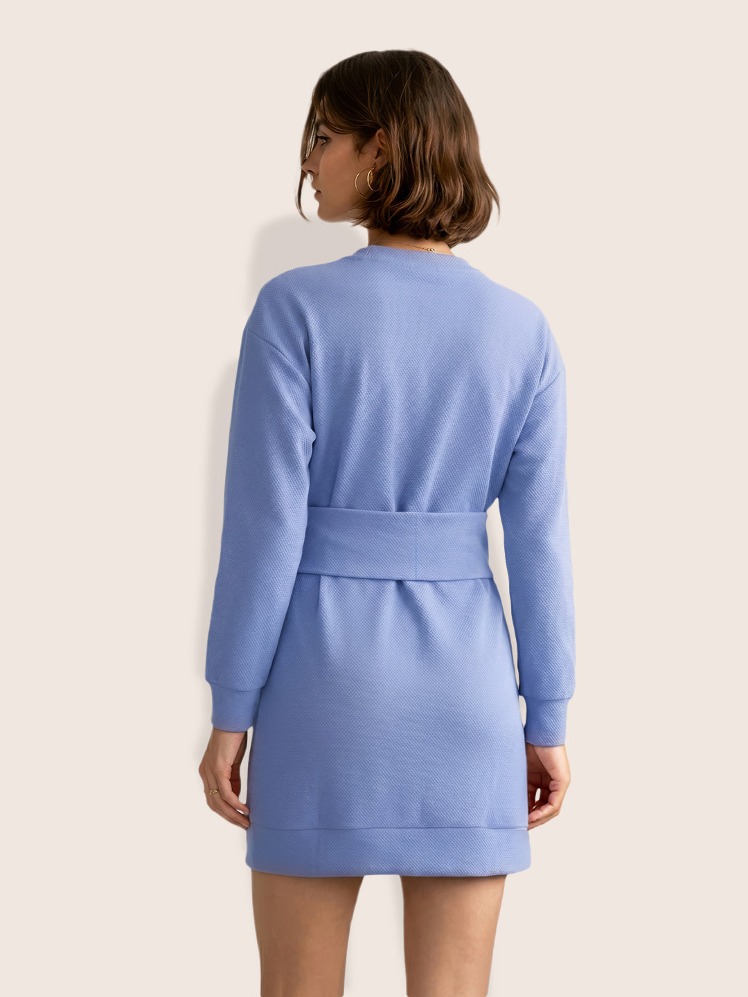 Women's Blue Relaxed Fit Solid Casual Dress