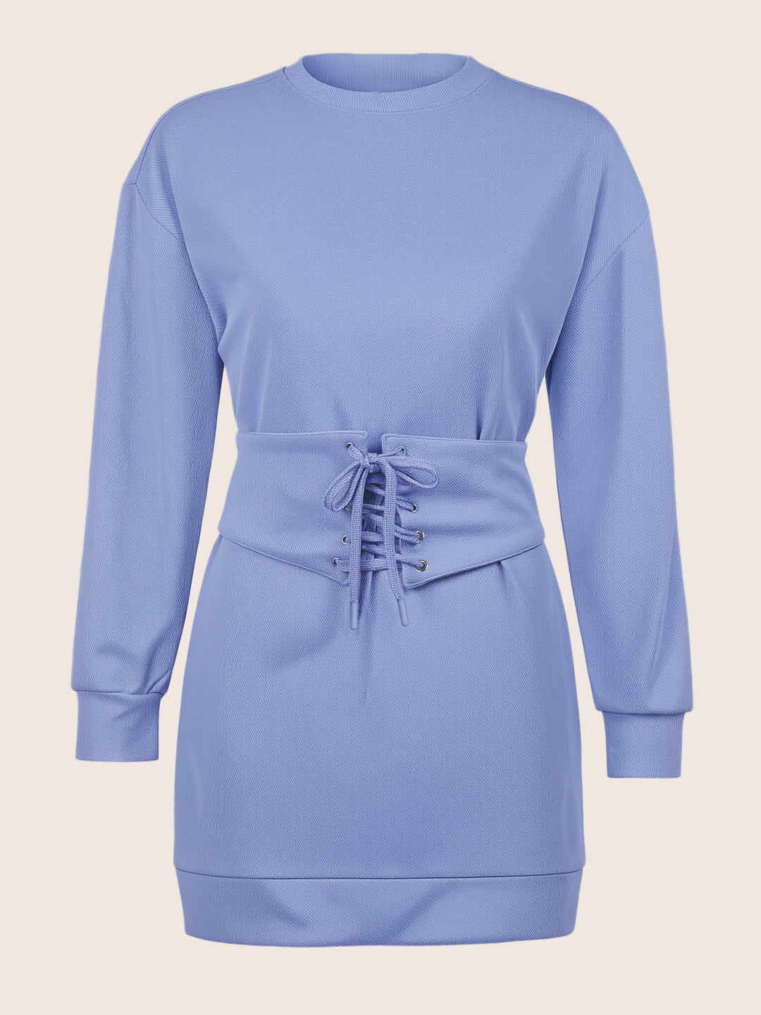 Women's Blue Relaxed Fit Solid Casual Dress