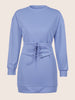 Women's Blue Relaxed Fit Solid Casual Dress