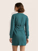 Women's Green Relaxed Fit Solid Casual Dress