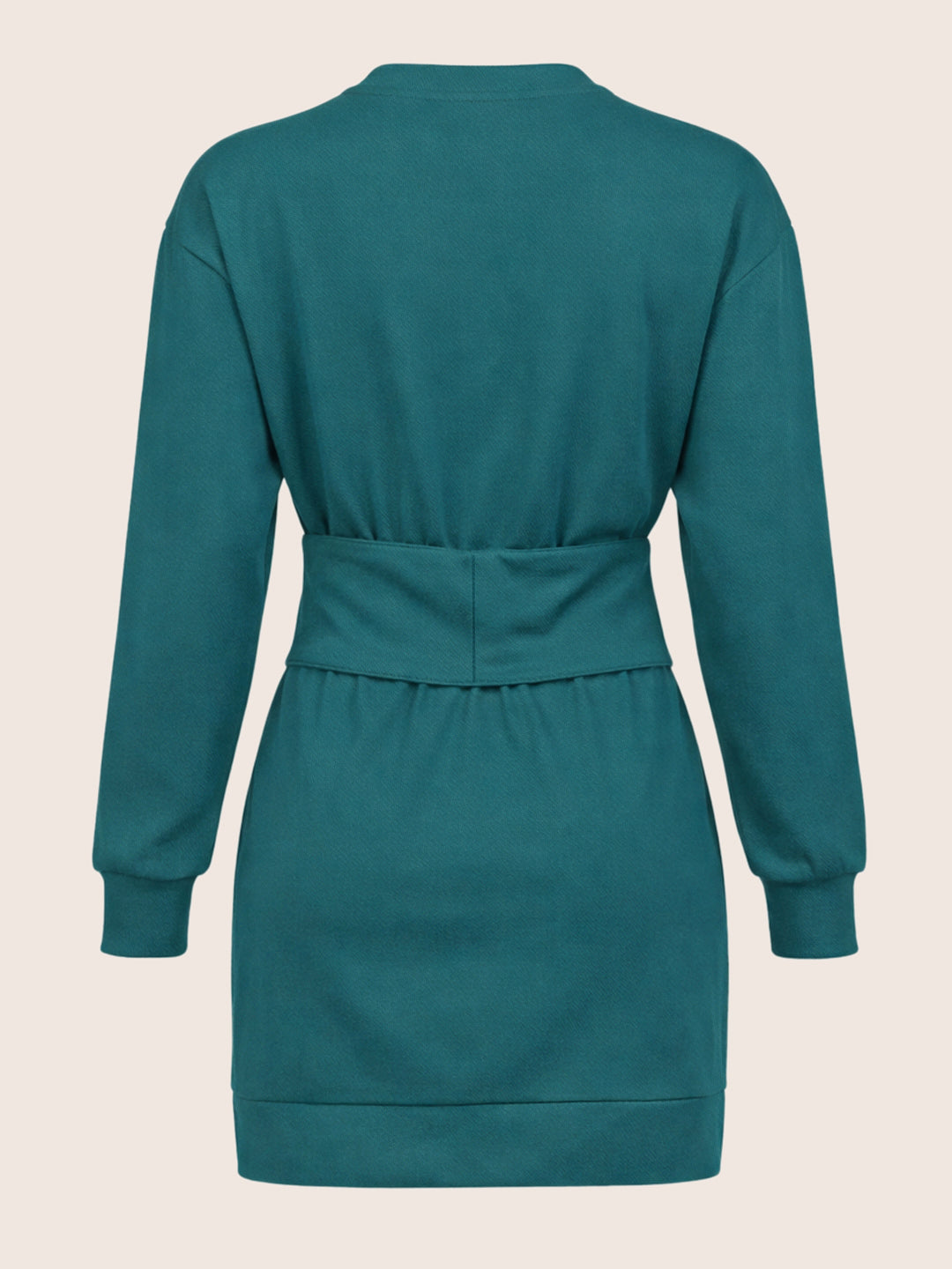 Women's Green Relaxed Fit Solid Casual Dress
