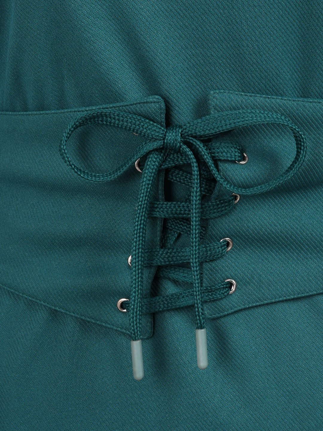 Women's Green Relaxed Fit Solid Casual Dress