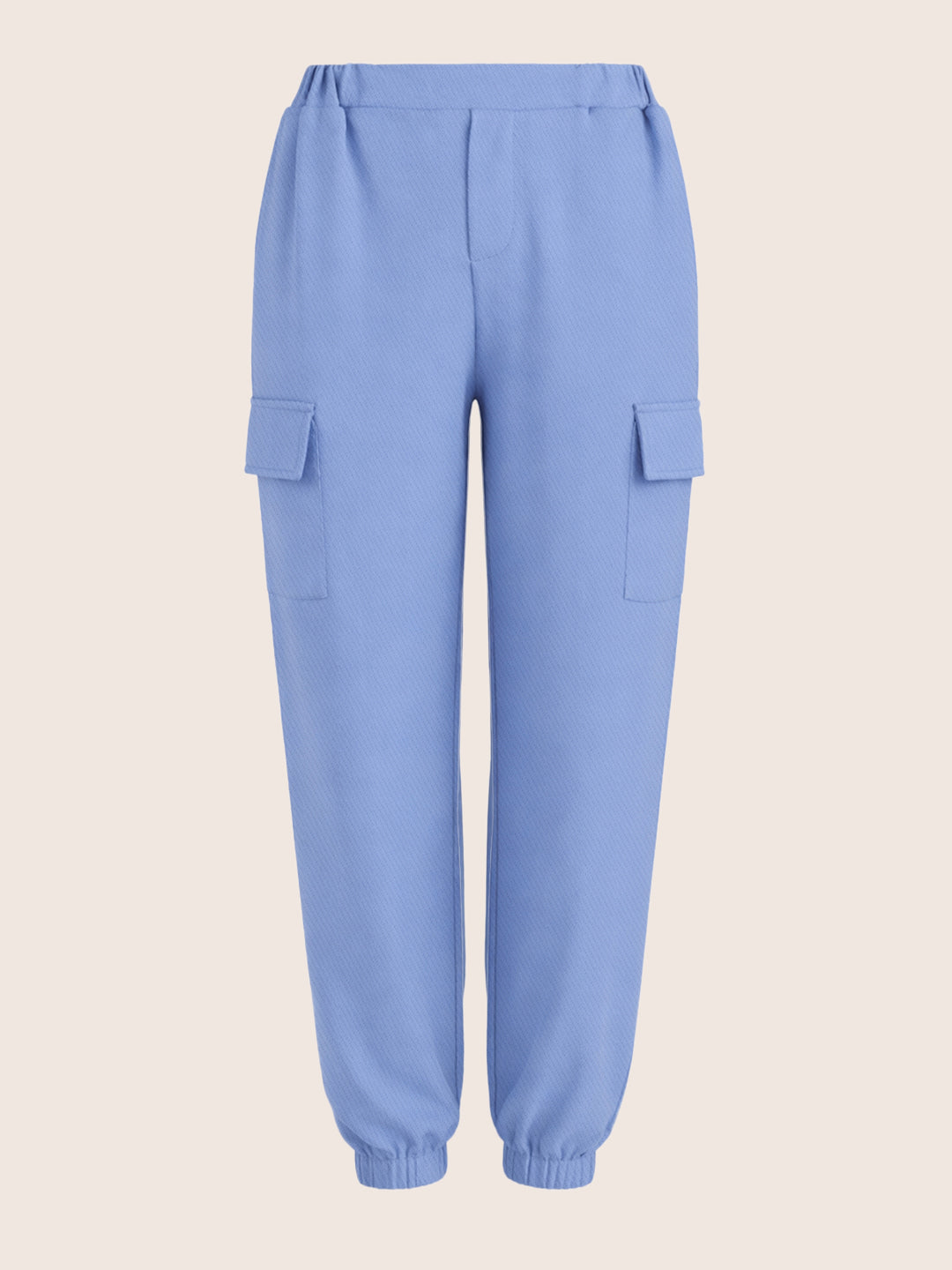 Women's Blue Relaxed Fit Solid Casual Joggers