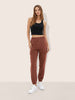Women's Brown Relaxed Fit Solid Casual Joggers