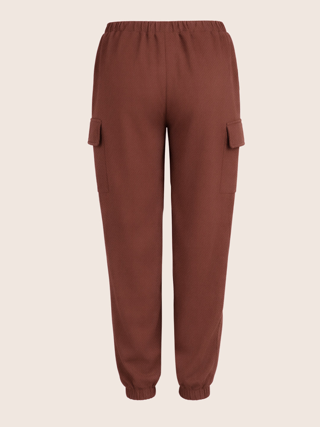 Women's Brown Relaxed Fit Solid Casual Joggers
