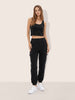 Women's Black Relaxed Fit Solid Casual Joggers