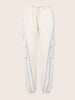 Women's Cream Loose Fit Solid Casual Joggers