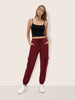 Women's Maroon Loose Fit Solid Casual Joggers