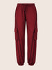Women's Maroon Loose Fit Solid Casual Joggers