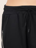 Women's Black Loose Fit Solid Casual Joggers