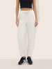 Women's Cream Flare Fit Solid Casual Joggers