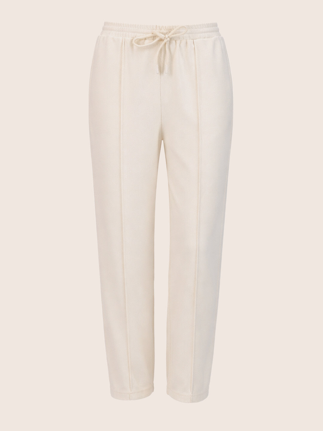 Women's Cream Flare Fit Solid Casual Joggers