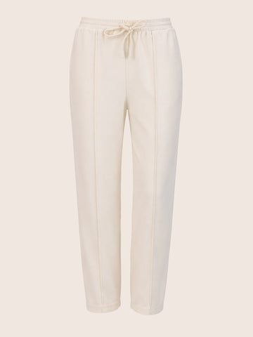 Women's Cream Flare Fit Solid Casual Joggers