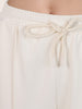 Women's Cream Flare Fit Solid Casual Joggers