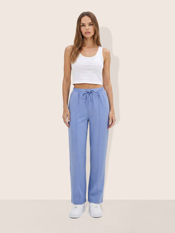 Women's Blue Flare Fit Solid Casual Joggers