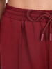 Women's Maroon Flare Fit Solid Casual Joggers