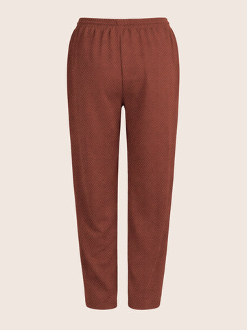 Women's Brown Flare Fit Solid Casual Joggers