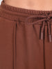 Women's Brown Flare Fit Solid Casual Joggers