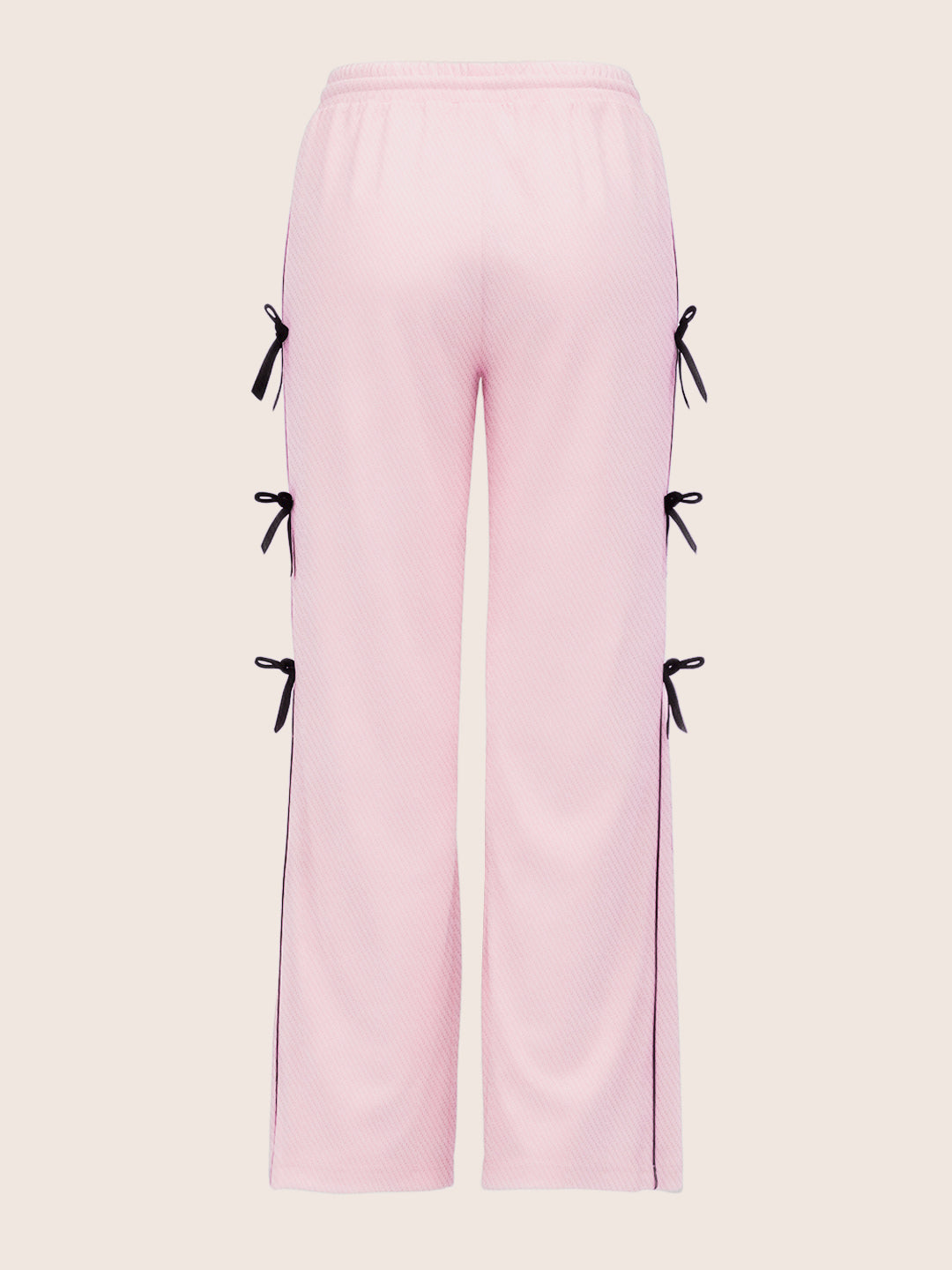 Women's Pink Flare Solid Casual Trousers