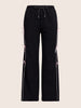 Women's Black Flare Solid Casual Trousers