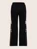 Women's Black Flare Solid Casual Trousers