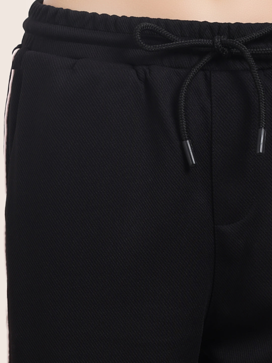 Women's Black Flare Solid Casual Trousers