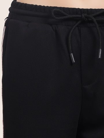 Women's Black Flare Solid Casual Trousers