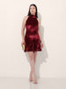 Women's Red Regular Fit Party Wear Solid Dress
