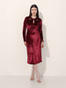 Women's Red Regular Fit Party Wear Solid Dress