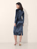 Women's Blue Regular Fit Party Wear Solid Dress