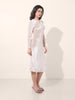 Women's Beige Regular Fit Party Wear Solid Dress