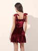 Women's Red Regular Fit Party Wear Solid Dress