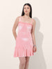 Women's Pink Regular Fit Party Wear Solid Dress