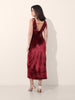Women's Red Regular Fit Party Wear Solid Dress