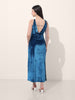 Women's Blue Regular Fit Party Wear Solid Dress