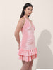 Women's Pink Regular Fit Party Wear Solid Dress