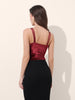 Women's Red Regular Fit Party Wear Solid Tops