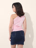 Women's Pink Regular Fit Party Wear Solid Tops