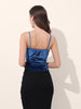 Women's Blue Regular Fit Party Wear Solid Tops