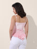 Women's Pink Regular Fit Party Wear Solid Tops