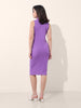 Women's Purple Regular Fit Casual Solid Dress