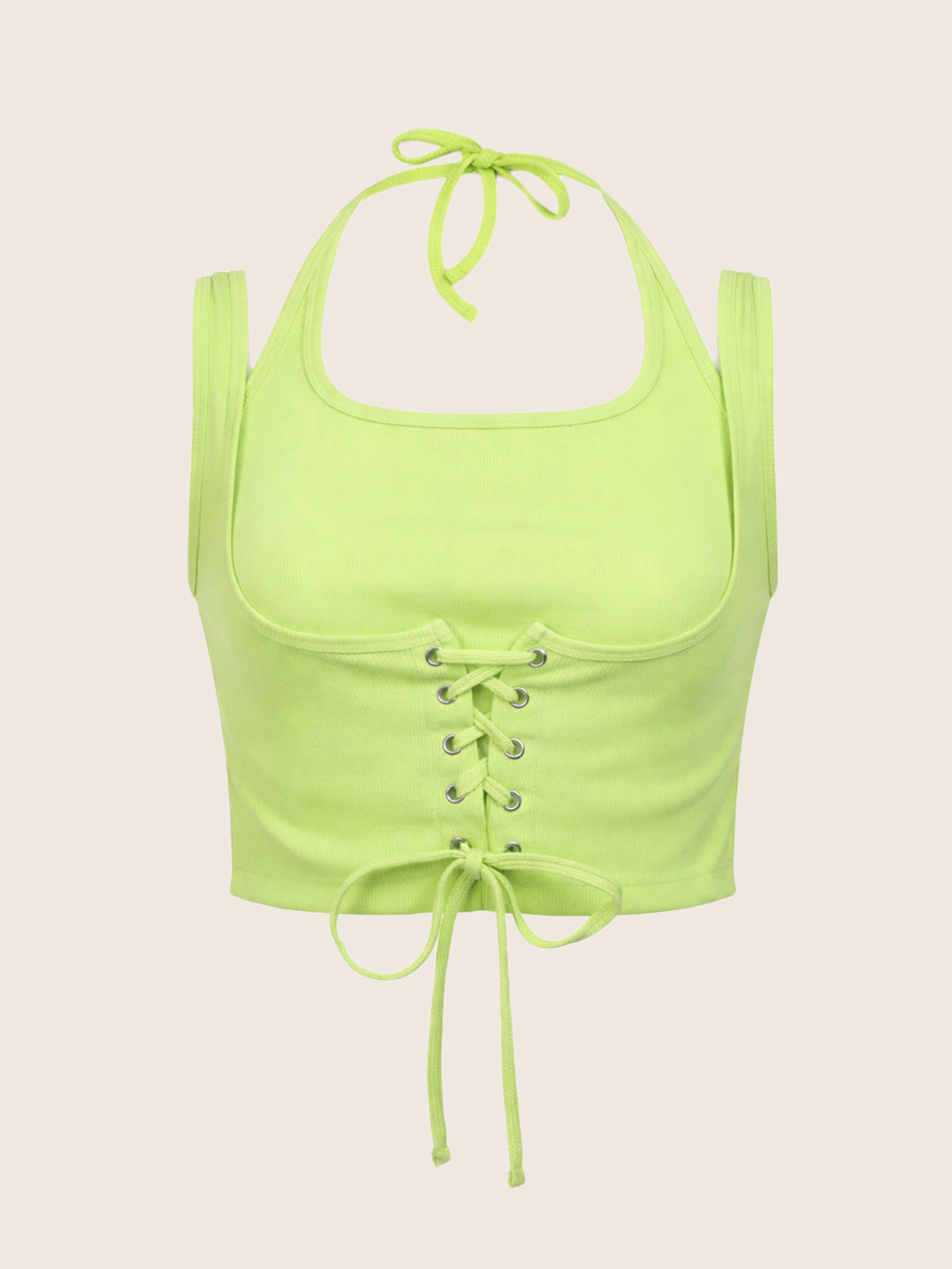 Women's Green Regular Fit Casual Solid Tops