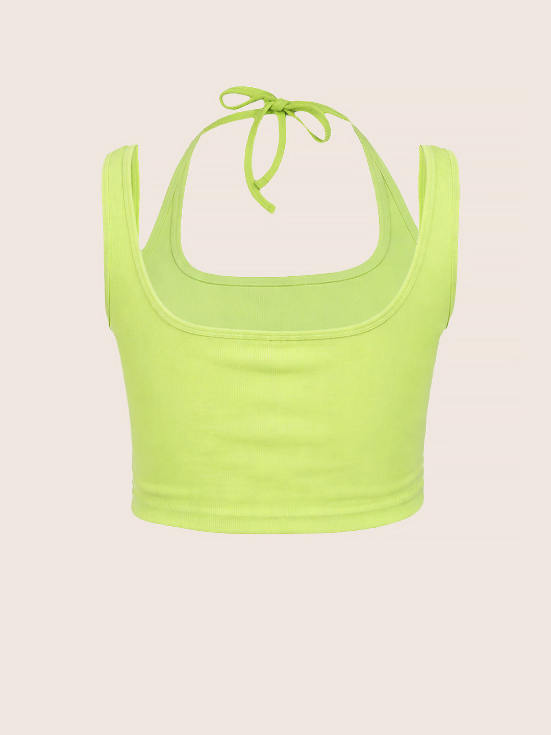Women's Green Regular Fit Casual Solid Tops