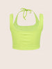 Women's Green Regular Fit Casual Solid Tops