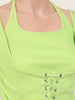 Women's Green Regular Fit Casual Solid Tops