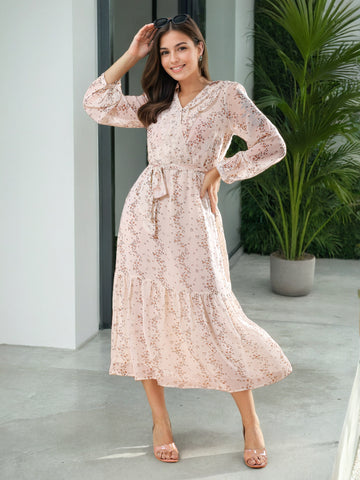 Women's Ditsy Printed Wrap Dress