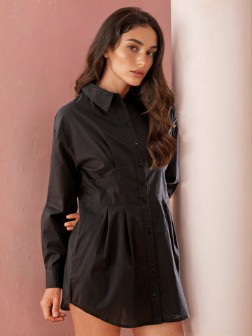 Women's Fit And Flare Shirt Dress